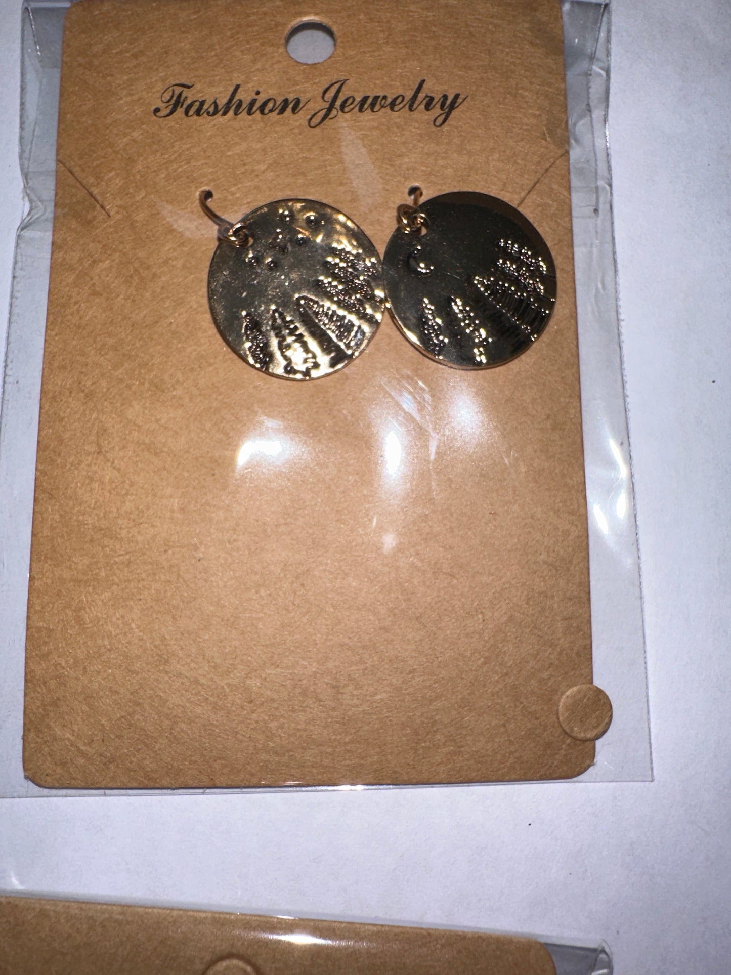 Moon & Trees Disc Earrings