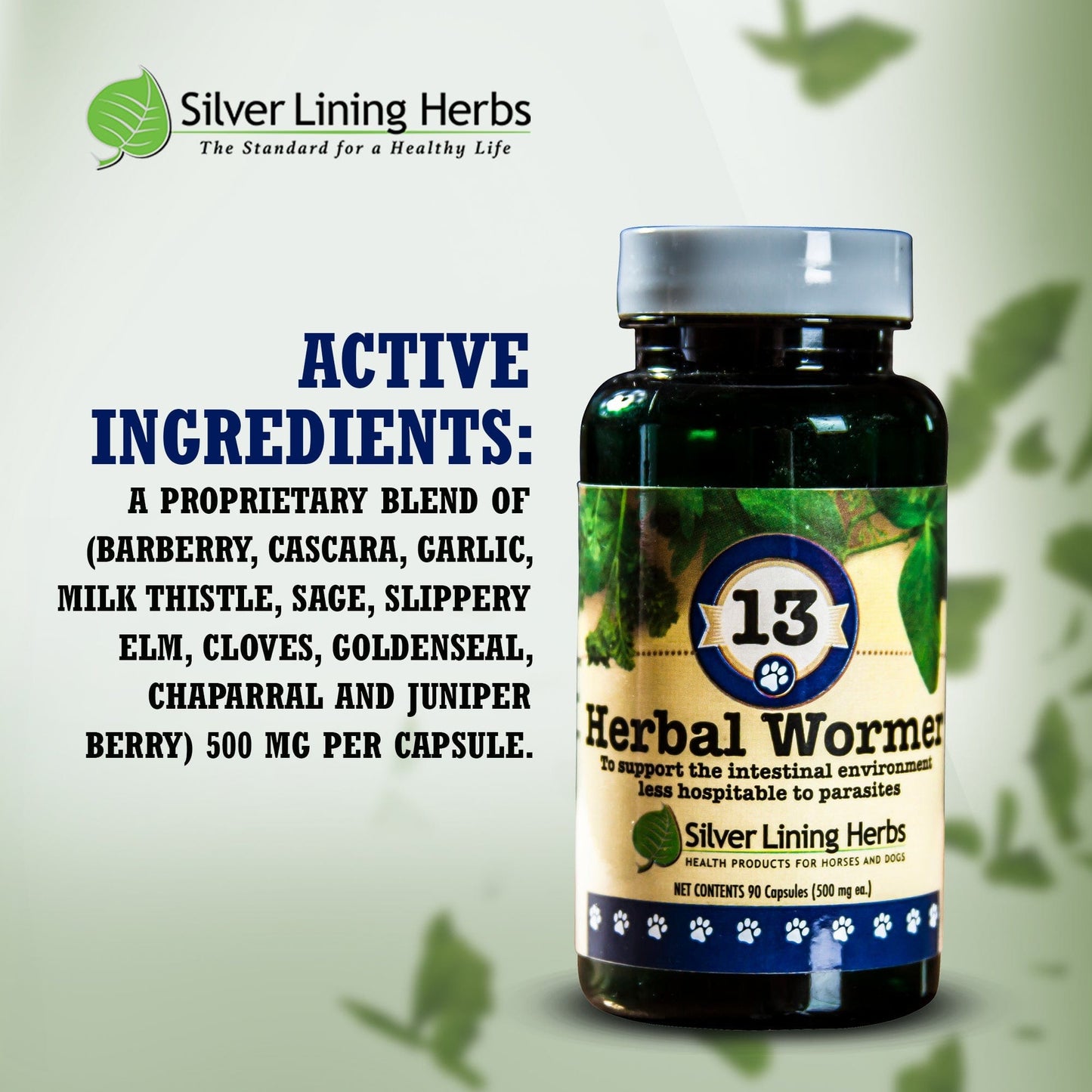 13 Herbal Wormer for Canines - 90 Capsule