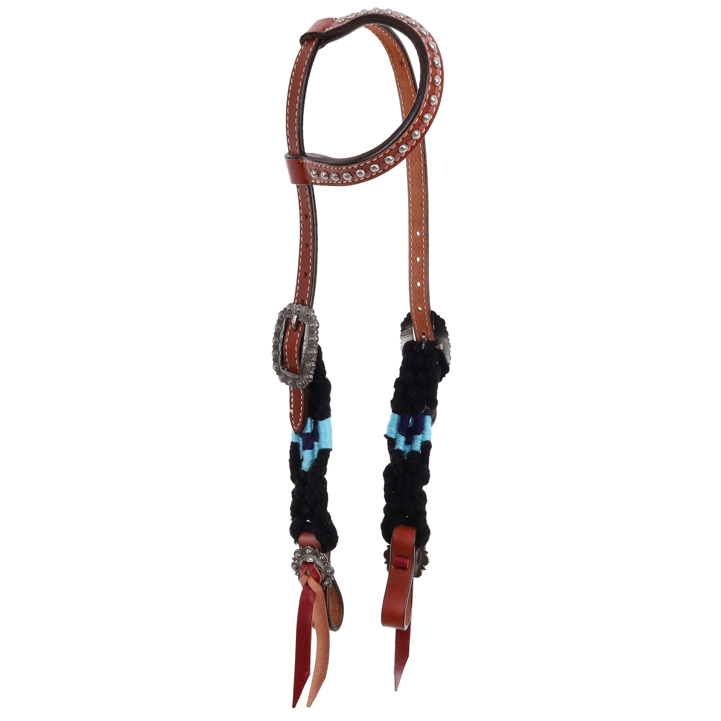 Showman Twilight Blue Mohair One Ear Headstall and Breastcollar Set 15063