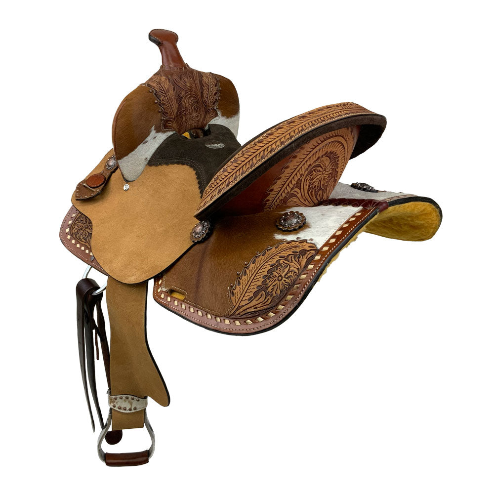 Floral Frontier Barrel Style Saddle - 13 Inch 15874