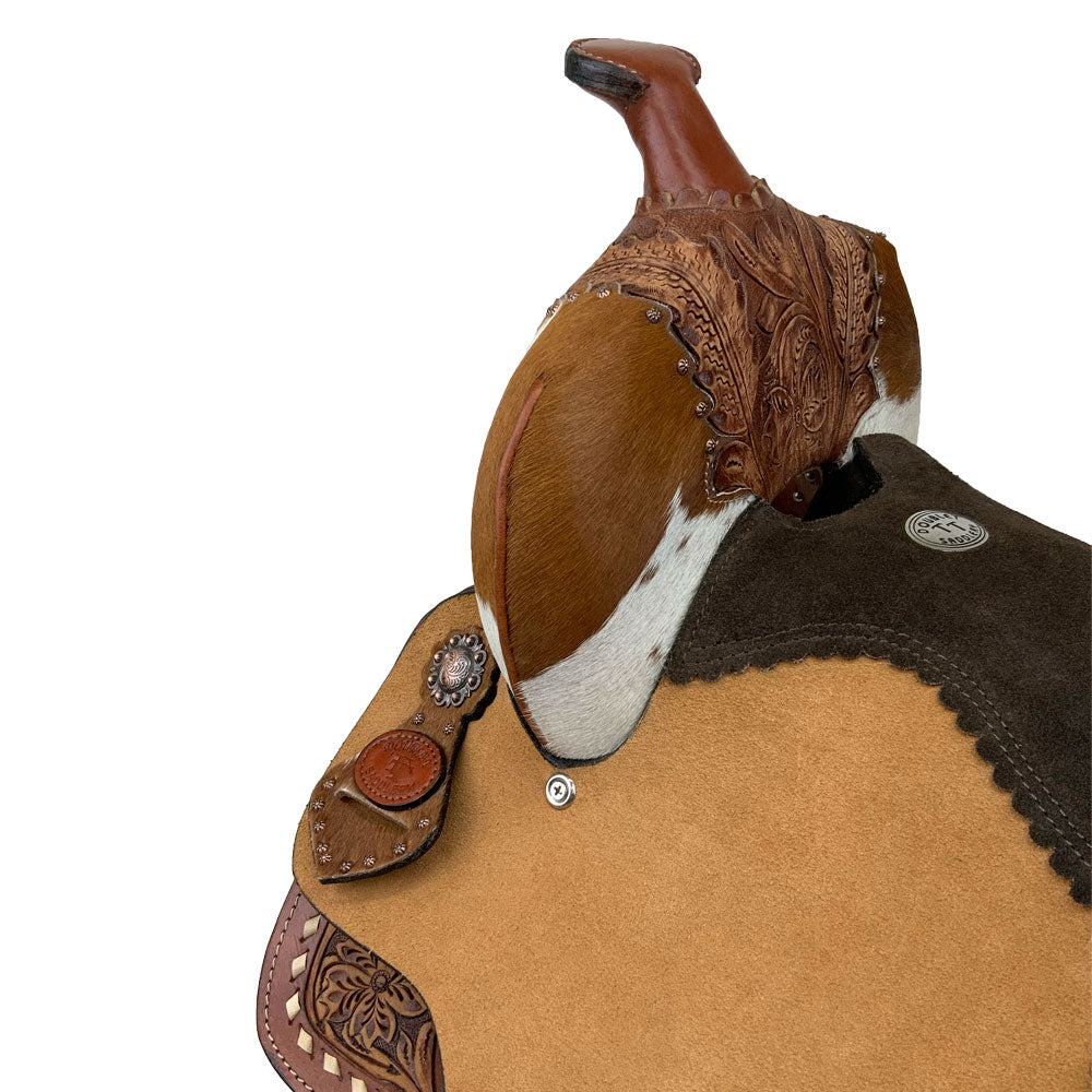 Floral Frontier Barrel Style Saddle - 13 Inch 15874