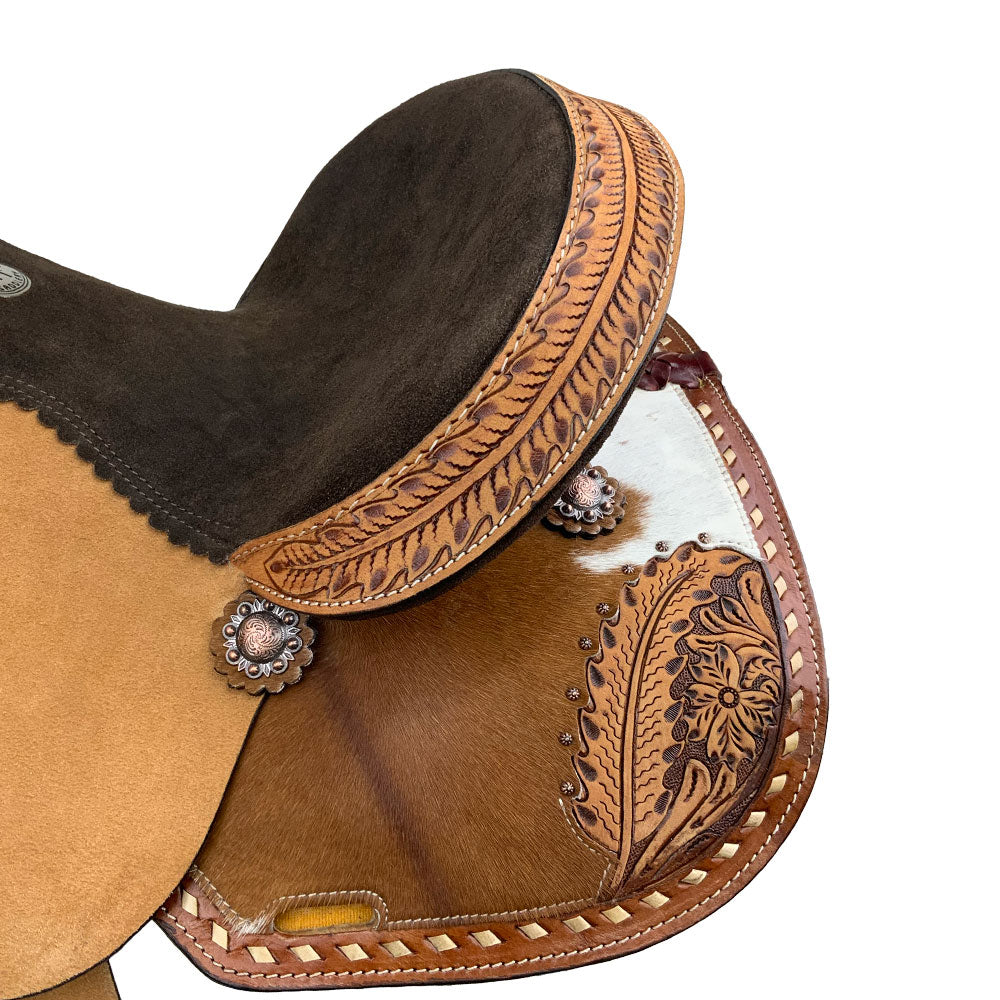 Floral Frontier Barrel Style Saddle - 13 Inch 15874