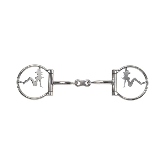 Showman Trailside Cowgirl Stainless Steel D-Ring Dogbone Snaffle Bit 1756