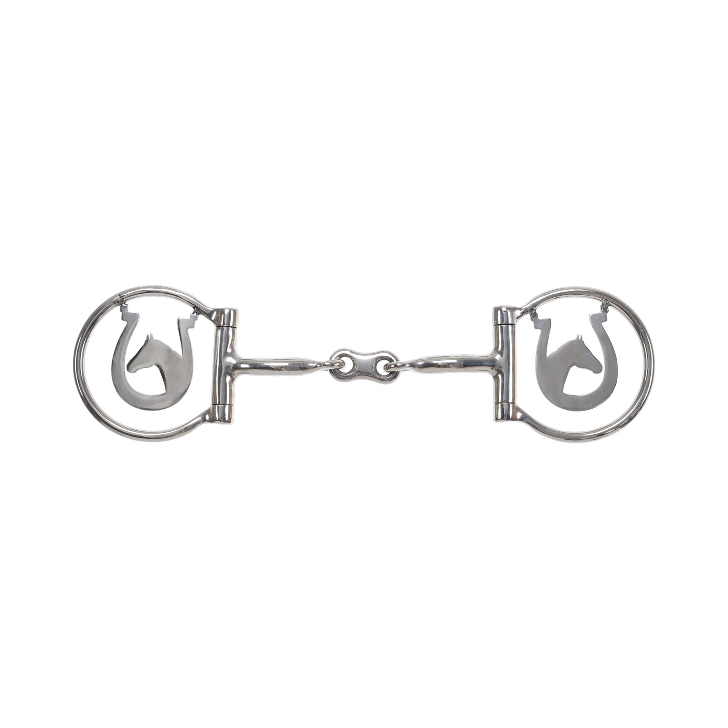 Showman Horseshoe Haven Stainless Steel D-Ring Dogbone Snaffle Bit 1757