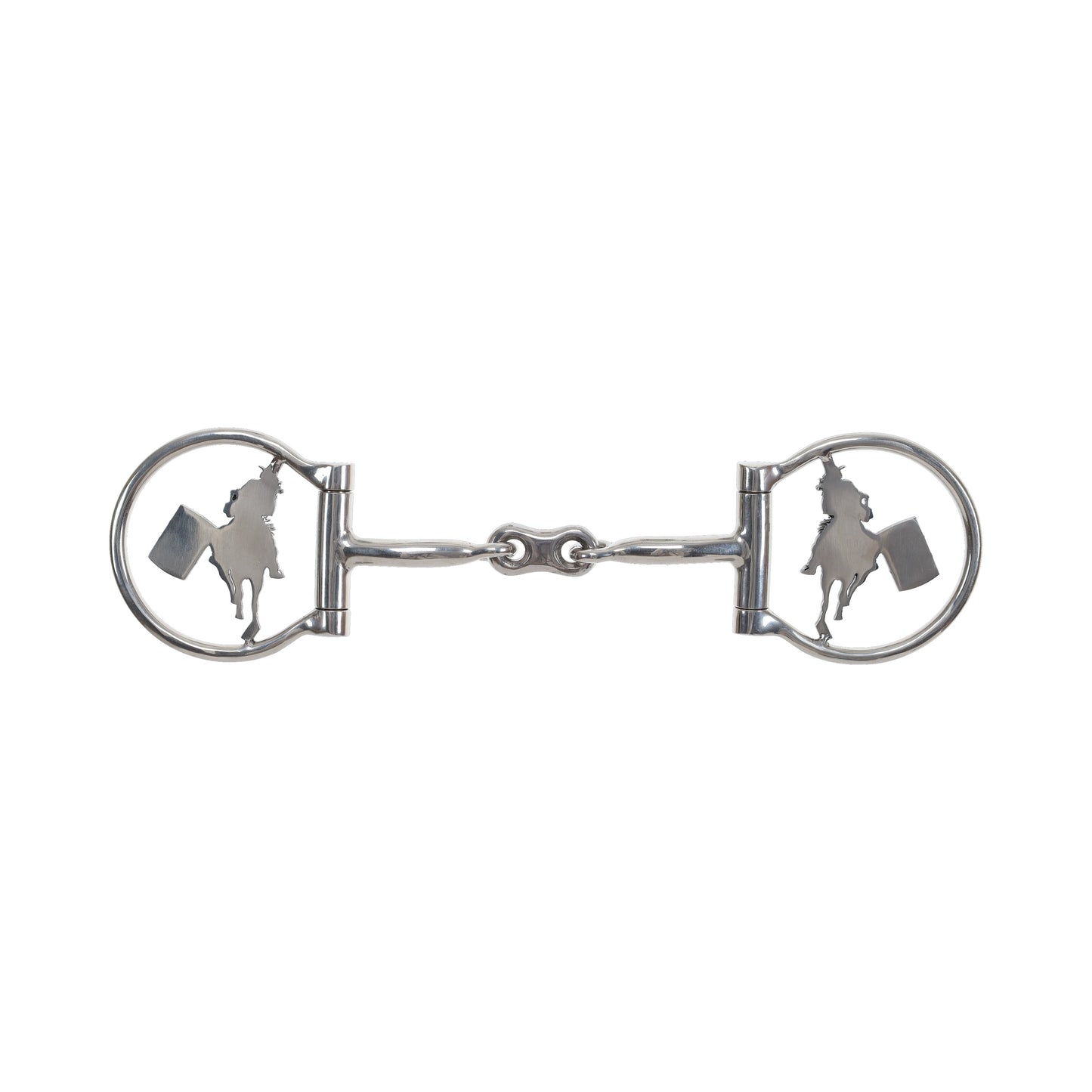 Showman Fast Turns Stainless Steel D-Ring Dogbone Snaffle Bit 1758