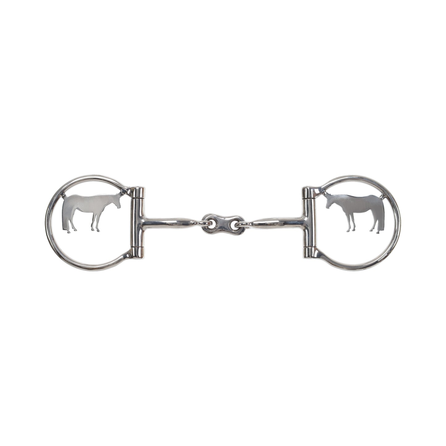Showman Majestic Horse Stainless Steel D-Ring Dogbone Snaffle Bit 1759