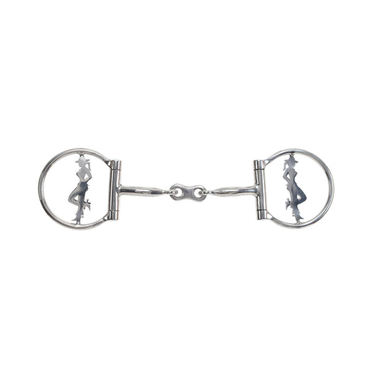 Showman Cowgirl Legacy Stainless Steel D-Ring Dogbone Snaffle Bit 1760