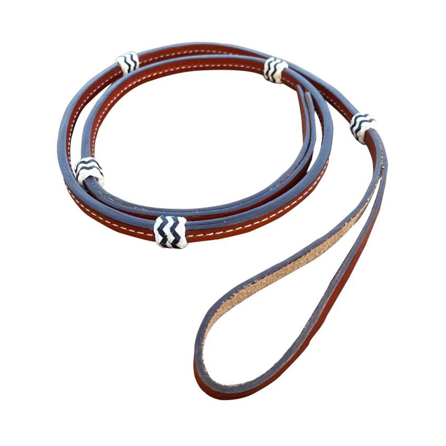Showman Medium Leather Over & Under with Rawhide Braided Accents 177834
