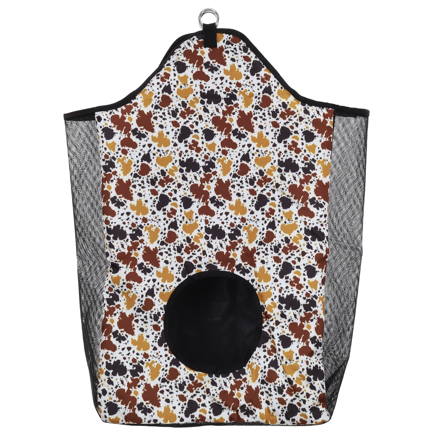 Showman Cow Print Hay Bag with Mesh Sides and Bottom 178425