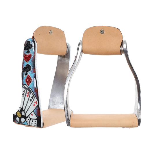 Showman Electric Aces Twisted Angled Aluminum Stirrups 178873