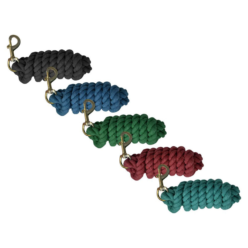 10' Cotton lead rope with brass snap 19902