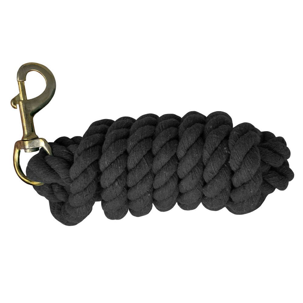 10' Cotton lead rope with brass snap 19902