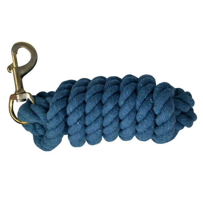 10' Cotton lead rope with brass snap 19902