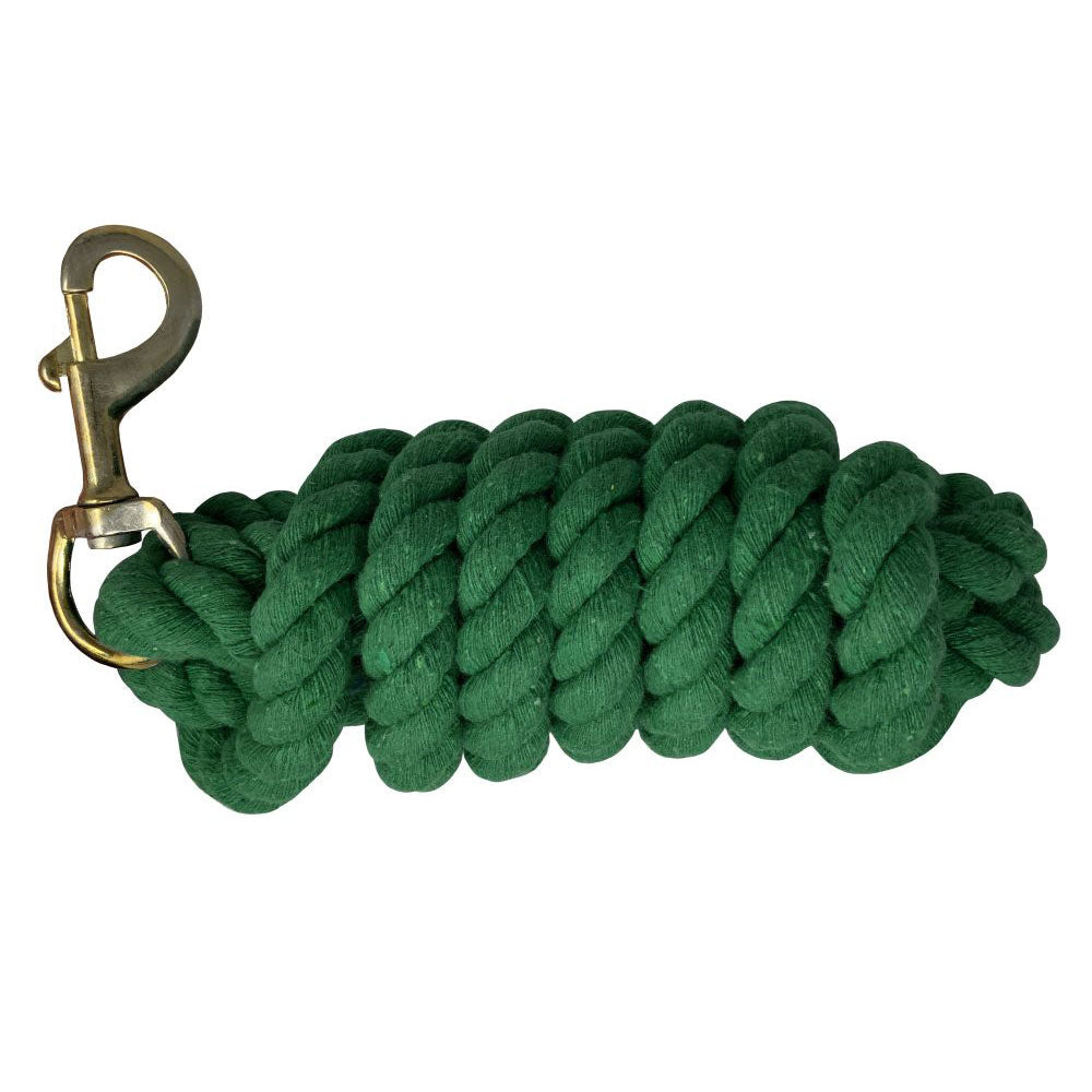 10' Cotton lead rope with brass snap 19902