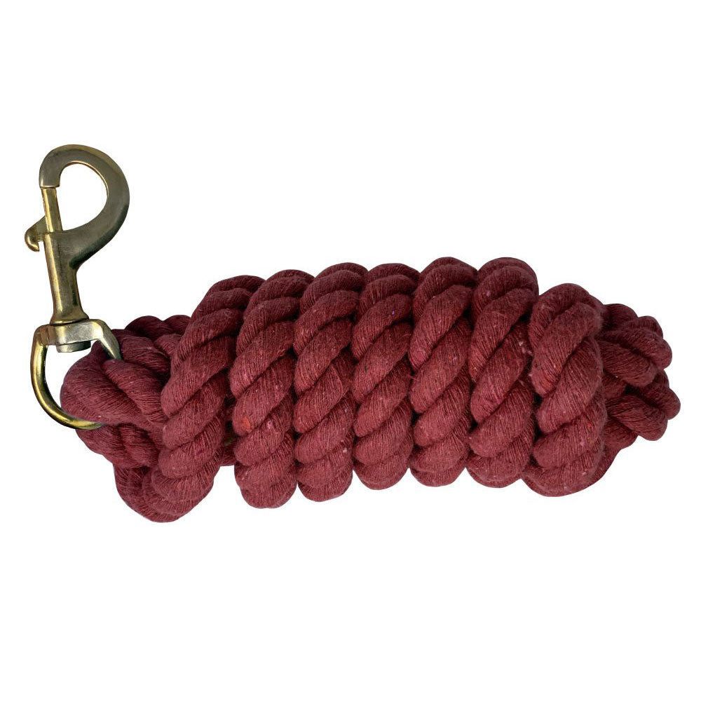 10' Cotton lead rope with brass snap 19902