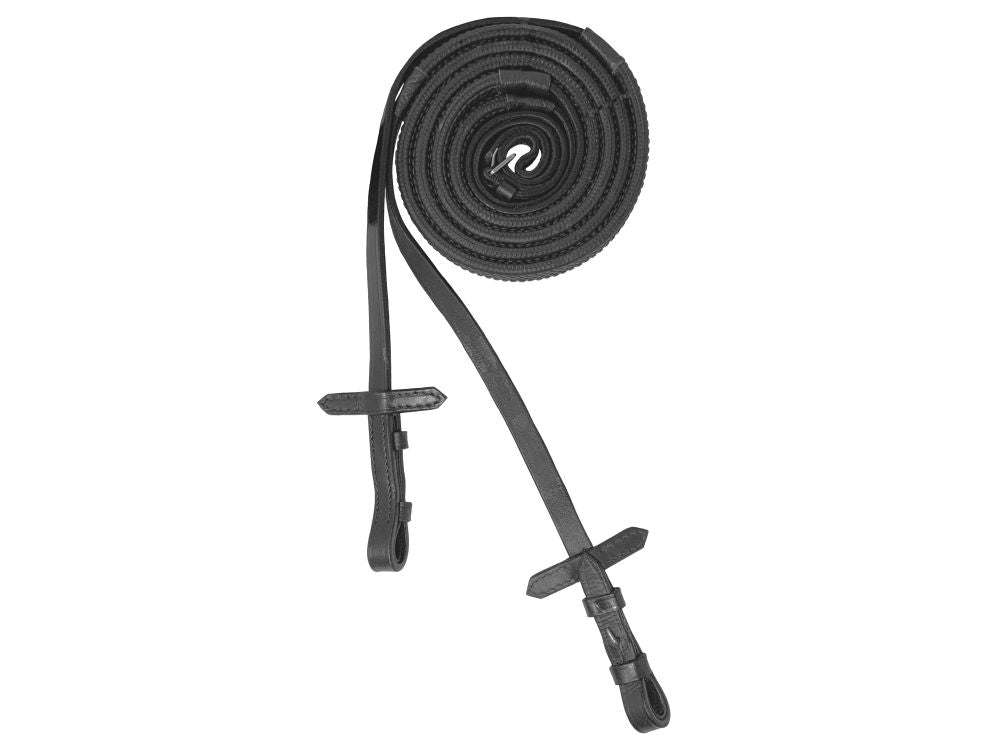 Showman 54" rubber English reins 19232