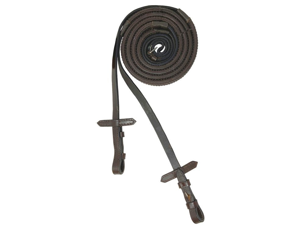 Showman 54" rubber English reins 19232