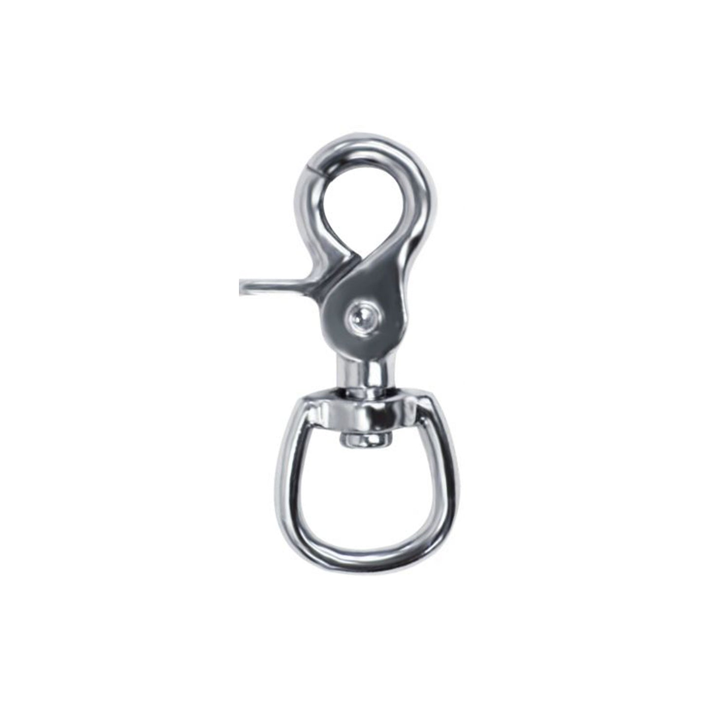 1/2" eye 2 3/8" length nickel plated scissor snap with round swivel eye 75-5014-0-0