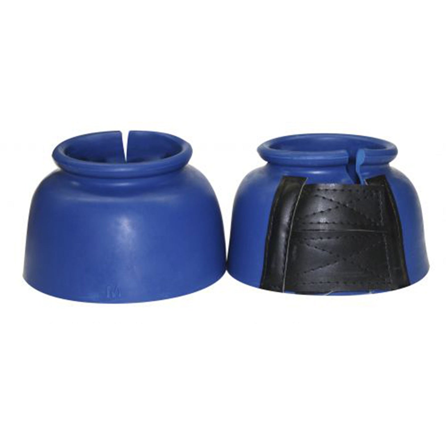 Showman Rubber Bell Boots with Double Velcro Closure 24277