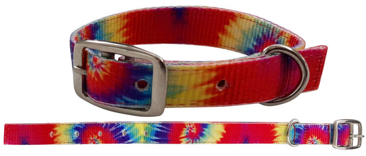 Showman Couture Tye Dye print nylon dog collar 27513