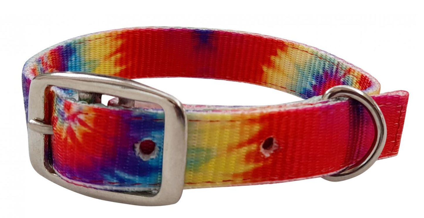 Showman Couture Tye Dye print nylon dog collar 27513