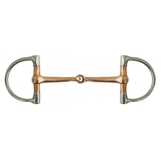 Showman 5" copper snaffle D ring bit 28-1086-C