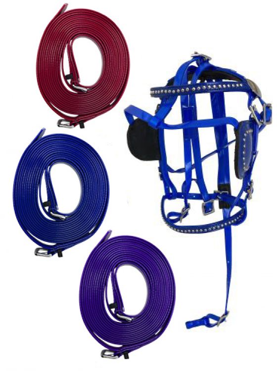 Mini Horse Nylon Coated Synthetic Harness with silver beading 3148