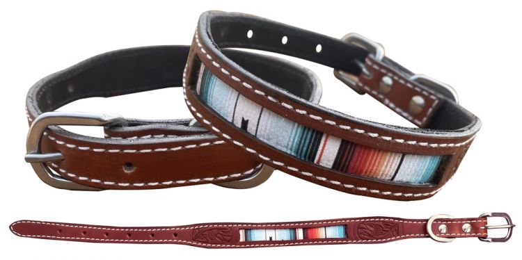 Showman Serape Southwest Printed Leather dog collar 40344