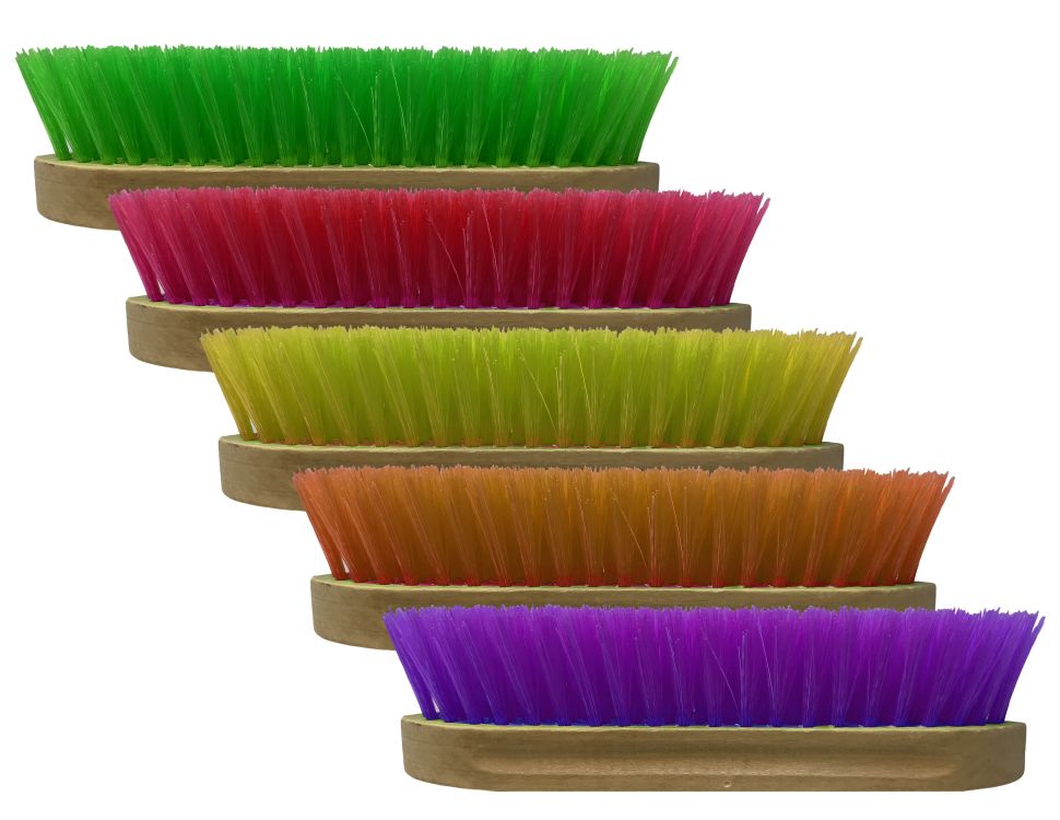 Medium bristle brush with wood handle measures 2" x 8" 43000X