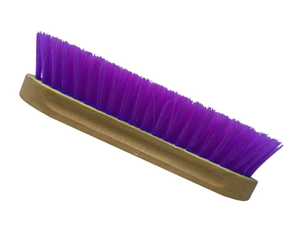 Medium bristle brush with wood handle measures 2" x 8" 43000X