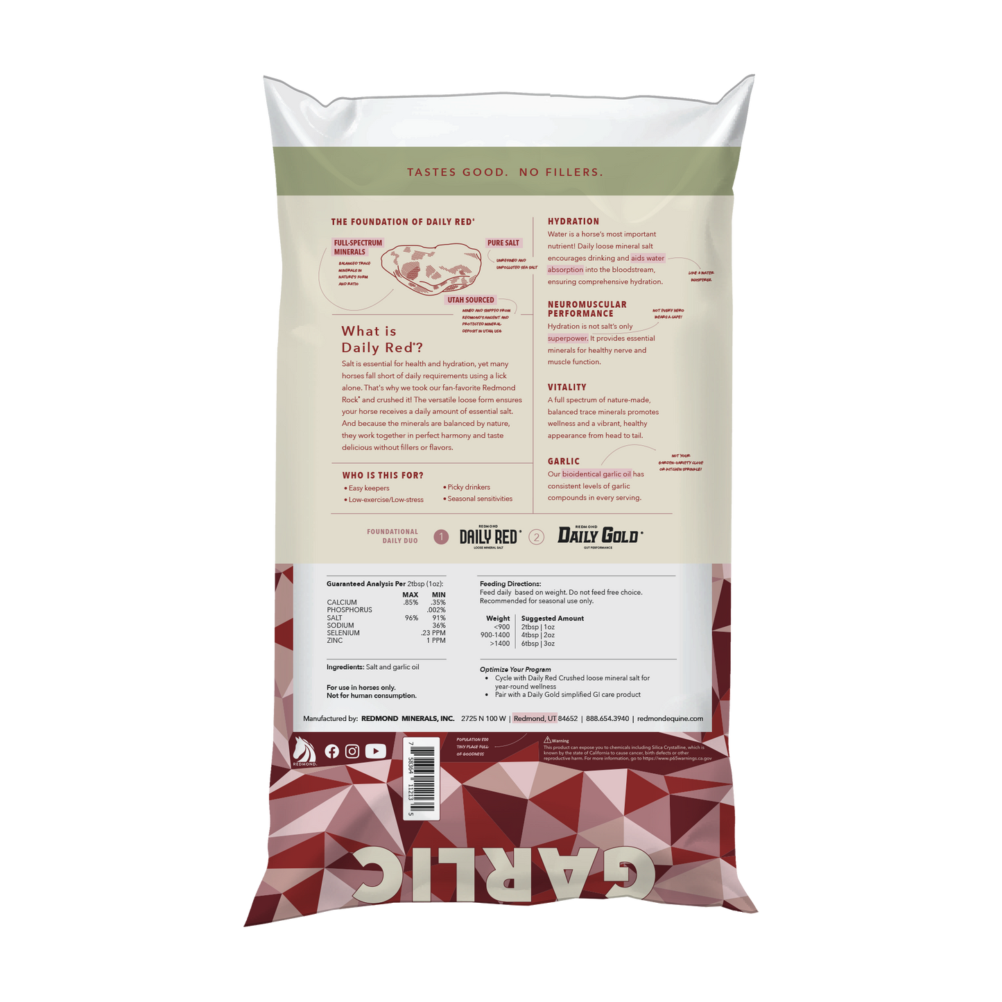 Daily Red® Crushed™ Garlic - Mineral Supplement for Horses