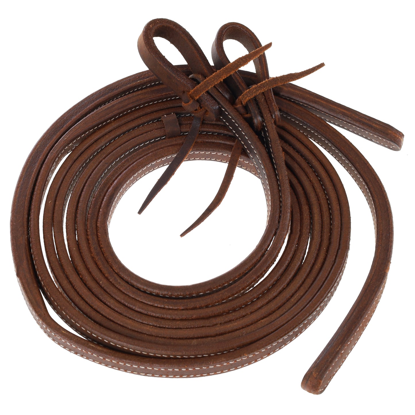 Showman 8 Ft Heavy Oiled Split Reins with Weighted Ends 5642