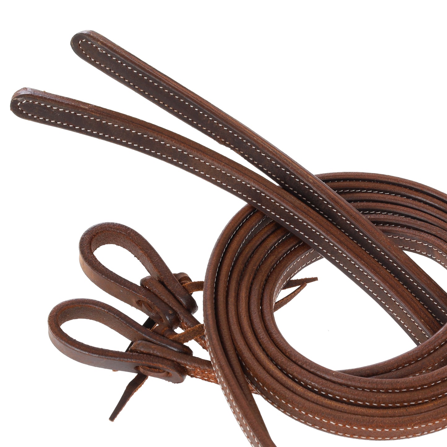 Showman 8 Ft Heavy Oiled Split Reins with Weighted Ends 5642