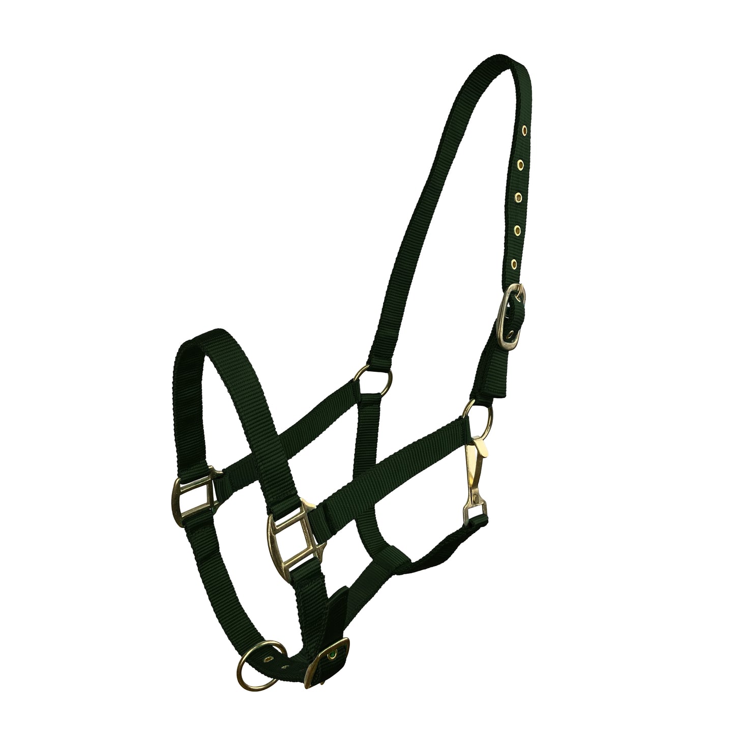 Horse Size Triple Ply Nylon Halter with Brass Hardware 6634H