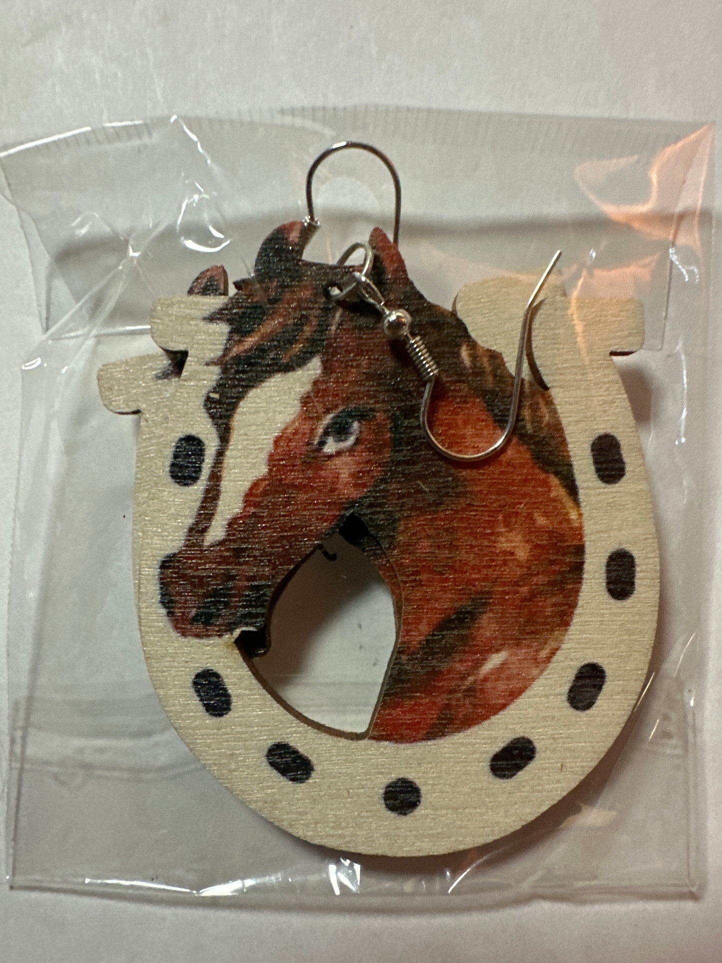Horsehead in Horseshoe Earrings
