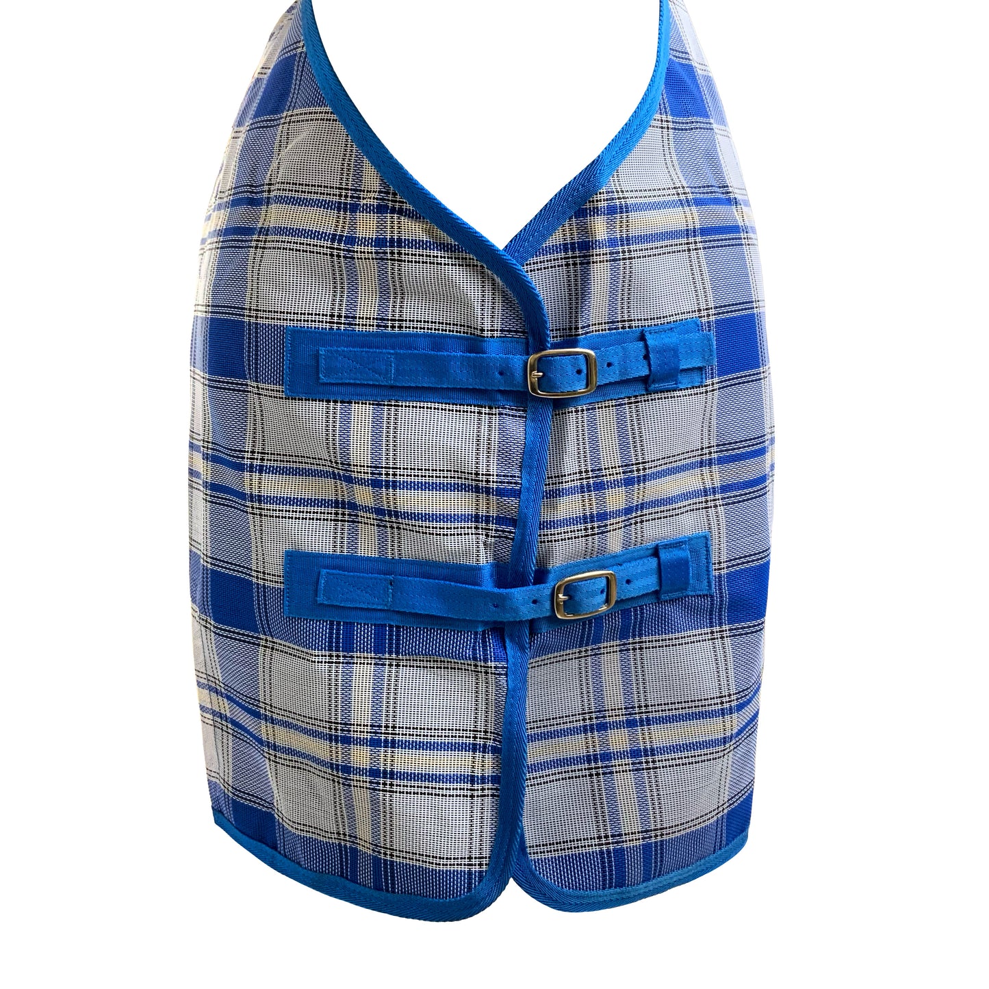 Showman 1000D Royal Blue Plaid Mesh Fly Sheet 75283