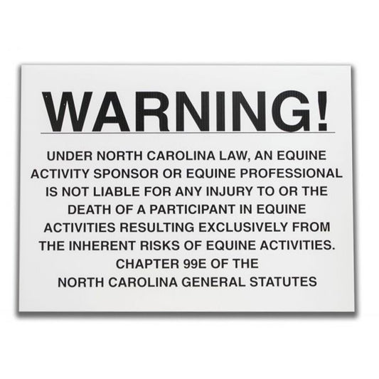Equine Liability Sign - 18" x 24" 7601, 7602, 7603