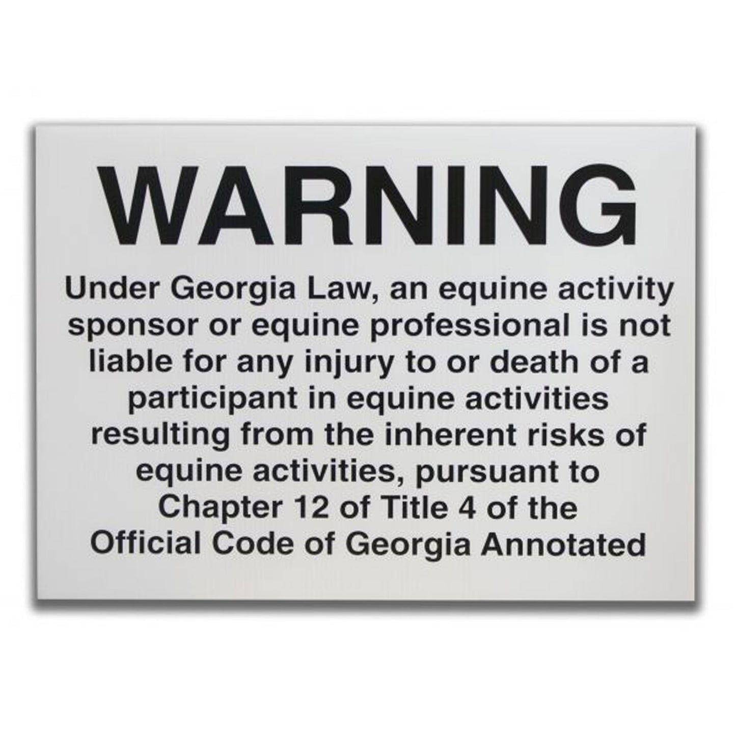 Equine Liability Sign - 18" x 24" 7601, 7602, 7603