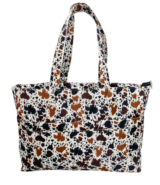 Showman Cow Print Nylon Travel Tote 78216