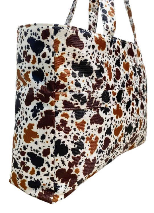 Showman Cow Print Nylon Travel Tote 78216
