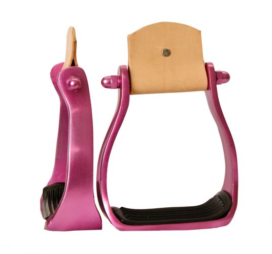 Showman Color coated light weight aluminum stirrups 8080