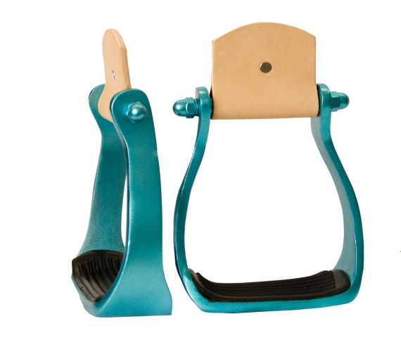 Showman Color coated light weight aluminum stirrups 8080