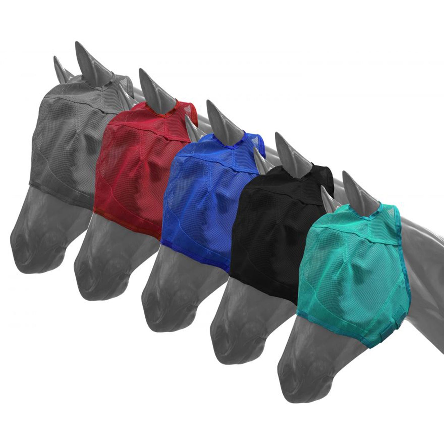 Showman Mesh Rip Resistant Pony Size Fly Mask No Ears with Velcro Closure 859278P