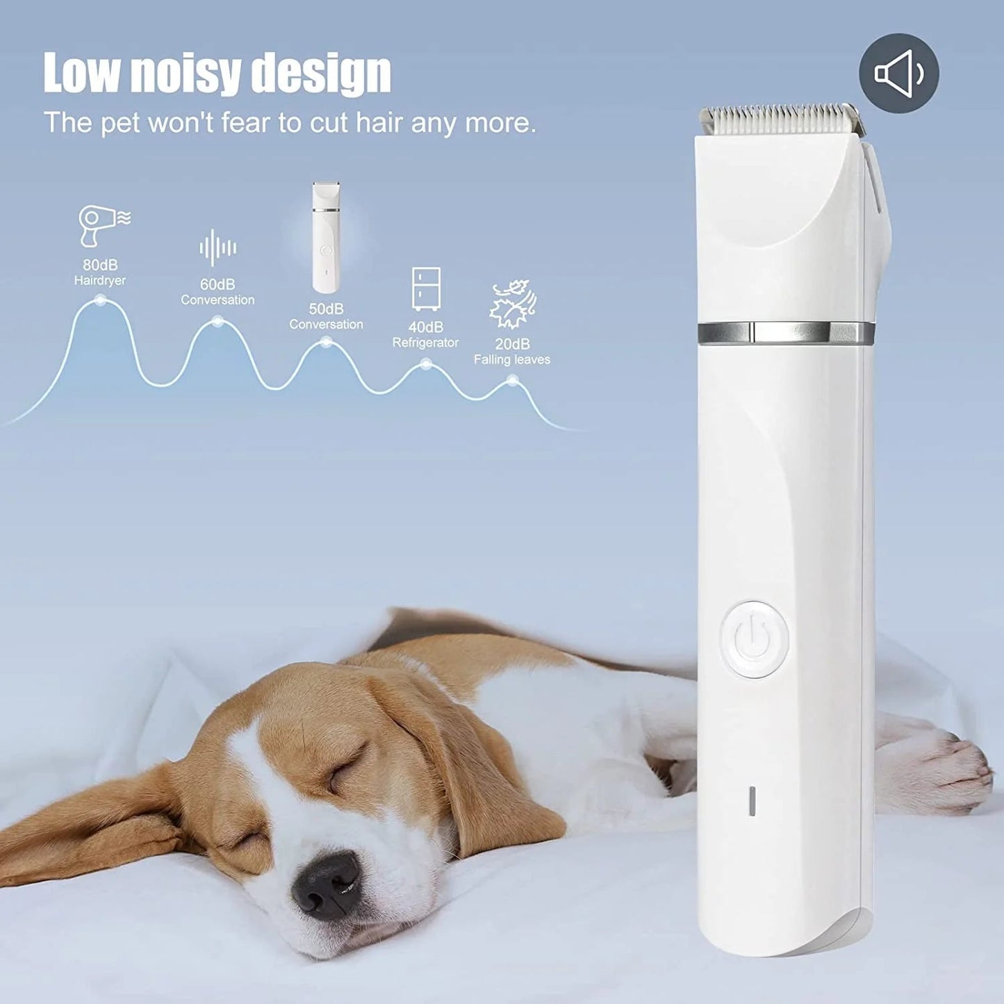 Groom Your Furry Friends Like a Pro! πΆβοΈ Rechargeable, Low Noise Dog Clippers with 4 Trimmer Heads for All Pets!
