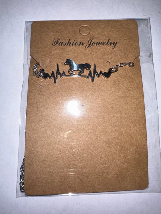 Horse Heartbeat Necklace