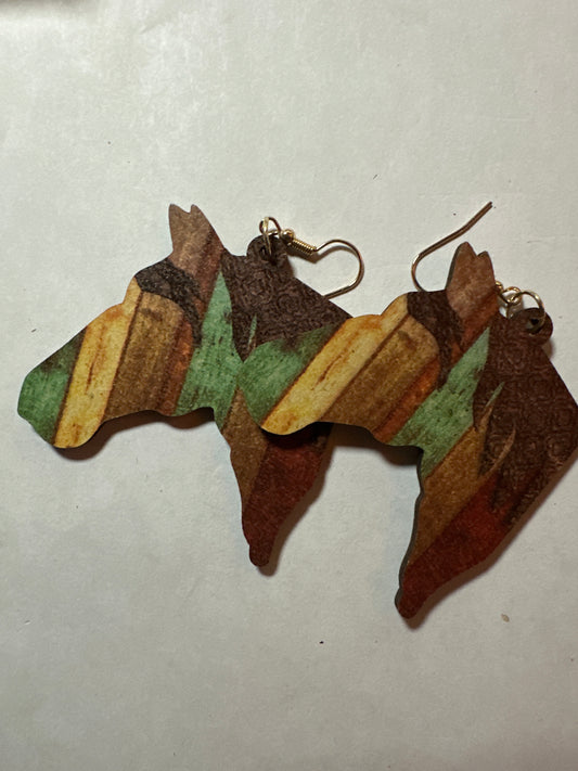 Colorful Horsehead Earrings