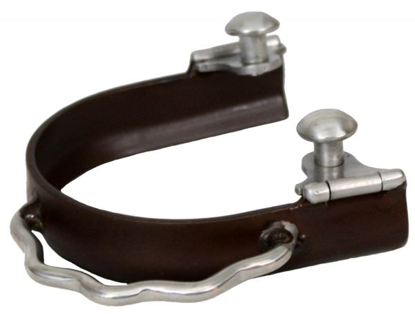 Showman antique brown sidewinder bumper spurs 95019