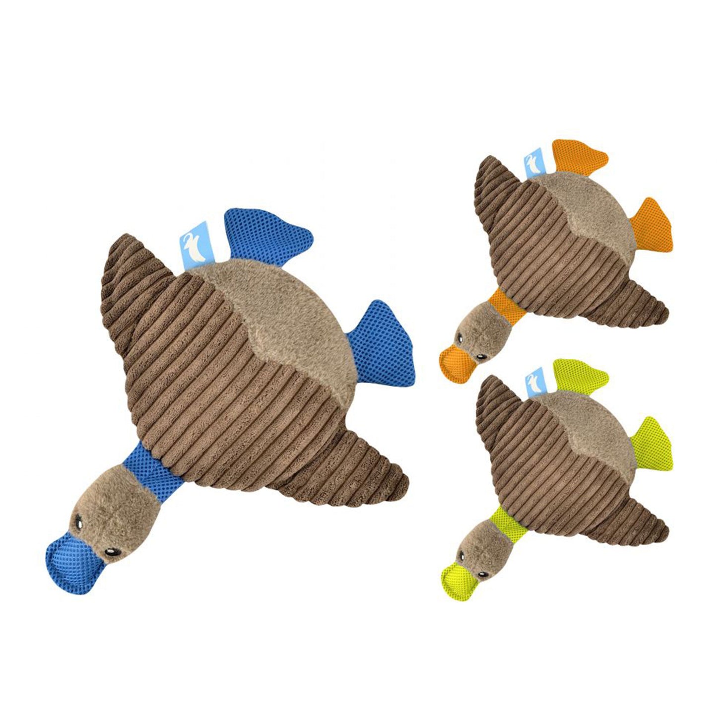 Duck Plush Dog Toy with Squeaker and Crinkle AP9006