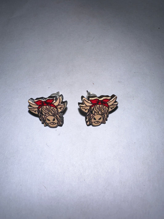 Post Small Cow Head Earrings