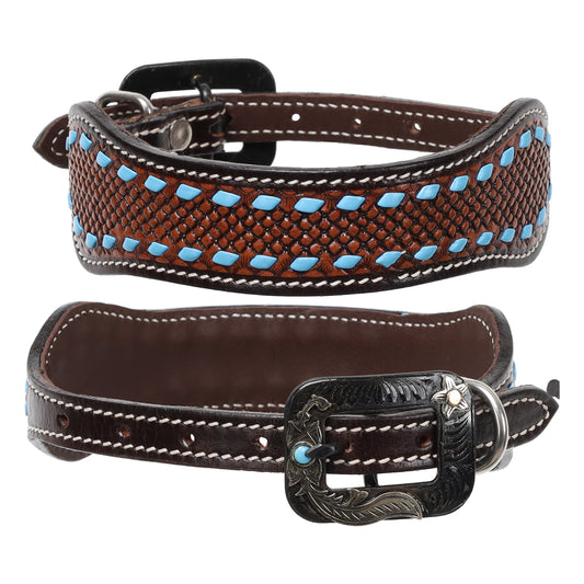 Showman Stetson Leather Dog Collar DC-123
